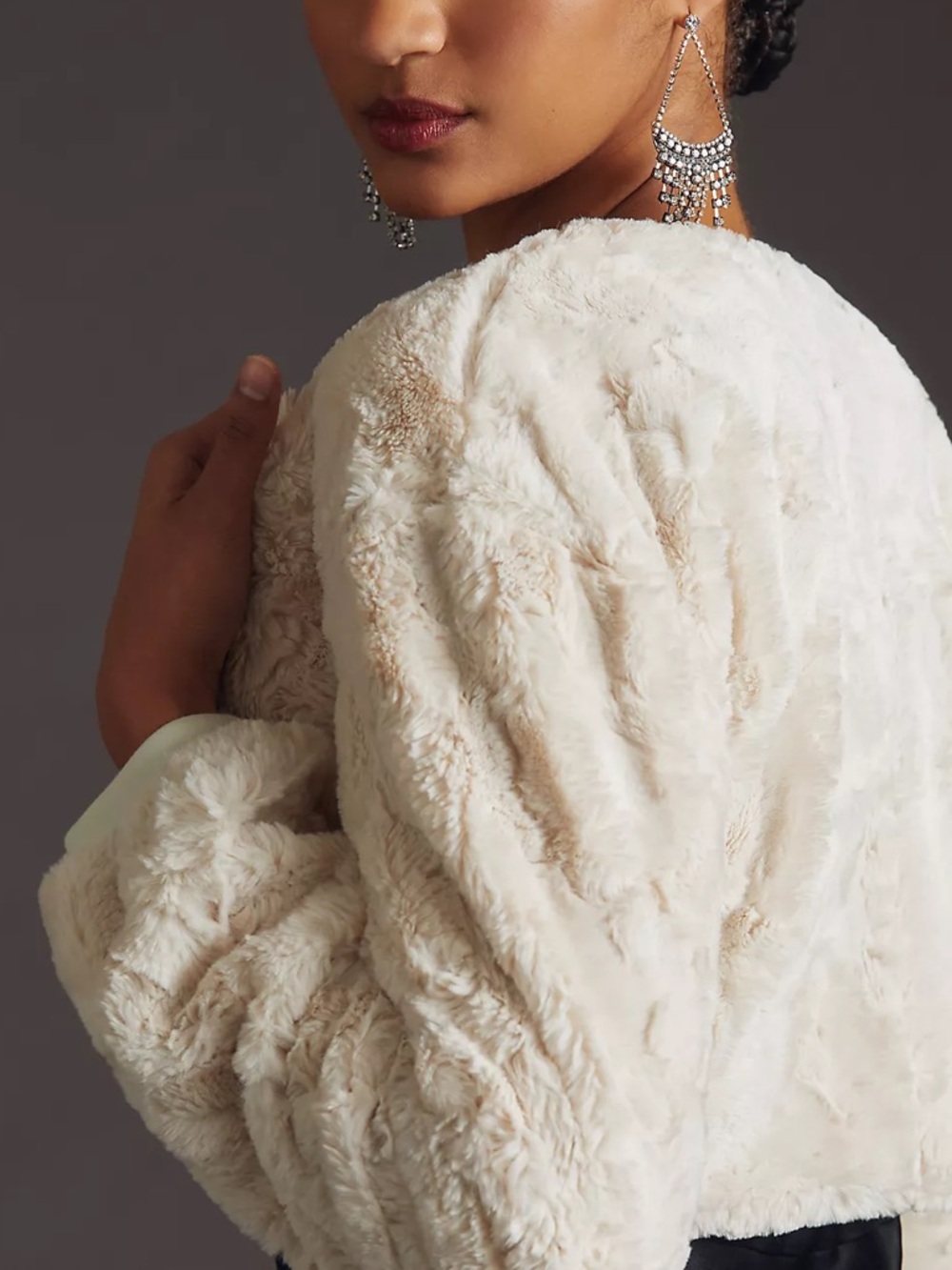 Anthropologie Maeve Faux Fur Shrug - Picture 6 of 9